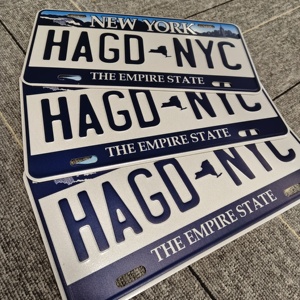 <span class=keywords><strong>Plaques</strong></span> d'immatriculation de voiture en aluminium 3D personnalisées New York the Empire State pour la décoration - Product Image 3