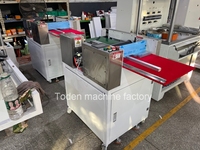 Machine à coller les boîtes en plastique à colle thermofusible, machine à colle thermofusible transparente pour animaux de compagnie, machine semi-automatique de fabrication de boîtes rigides pour animaux de compagnie