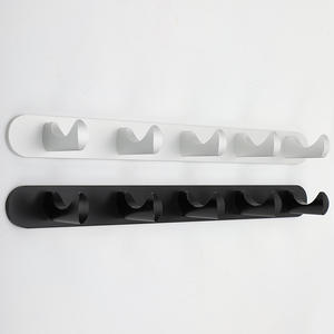 Home <b>Kitchen</b> Adhesive Wall-Mounted Single-Tier Aluminum Hanger Hooks for Tool Storage-Durable Modern Design - Product Image 6