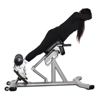 Banc d'extension dorsal réglable à usage commercial, chaise romaine, hyperextension à 45 degrés