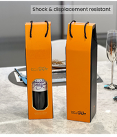 Scatola per Vino in Cartone Rigido Personalizzata con Stampa LOGO, Materiali Riciclati, Scatola per Vino in Cartone Ondulato Laminato