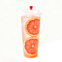 Gobelet en plastique commercial jetable transparent/givré de 500/700 ml avec couvercles, personnalisable avec logo, moulé par injection, pour salons de thé