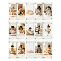 Cadre magnétique en acrylique pour réfrigérateur, pour photos Polaroid 2,36x3,54 pouces, mini cadres photo pour Instax Mini, double face, pour réfrigérateur