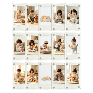 Cadre magnétique en acrylique pour réfrigérateur, pour photos Polaroid 2,36x3,54 pouces, <span class=keywords><strong>mini</strong></span> cadres photo pour <span class=keywords><strong>Instax</strong></span> <span class=keywords><strong>Mini</strong></span>, double face, pour réfrigérateur - Product Image 1