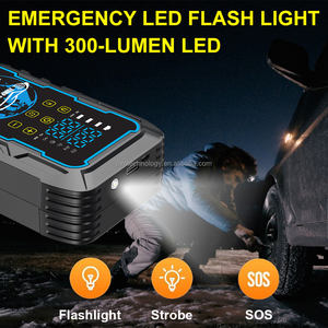 Портативное зарядное устройство для автомобильного аккумулятора 12В с функцией запуска двигателя и компрессором для шин, внешний аккумулятор с компрессором - Product Image 4