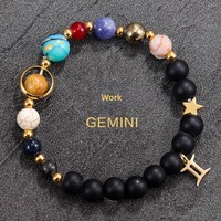 12 Bracelets Perles en Pierre Naturelle Huit Planètes Univers Bracelets Unisexe Vente Chaude L05668601405885 Design Cosmique Huit Planètes U
