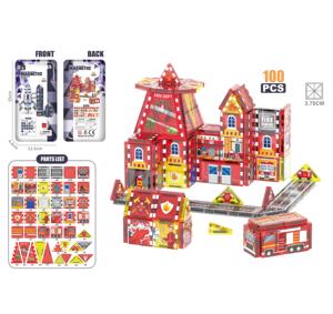 Modèle 2026, blocs de construction magnétiques, boîte en fer, version portable, thème de la chambre, boutique de gâteaux, 100 pièces - Product Image 4