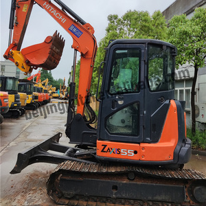 Mini-excavatrice sur chenilles HITACHI Zx55us avec godet de terrassement de 0,16 m³ de capacité, poids opérationnel de 5 tonnes, dents de rechange et marteau brise-roche - Product Image 5