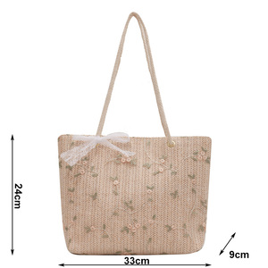 Nouveauté : Sacs en paille tressée tendance pour femmes – Sacs à main de luxe en paille pour dames - Product Image 2