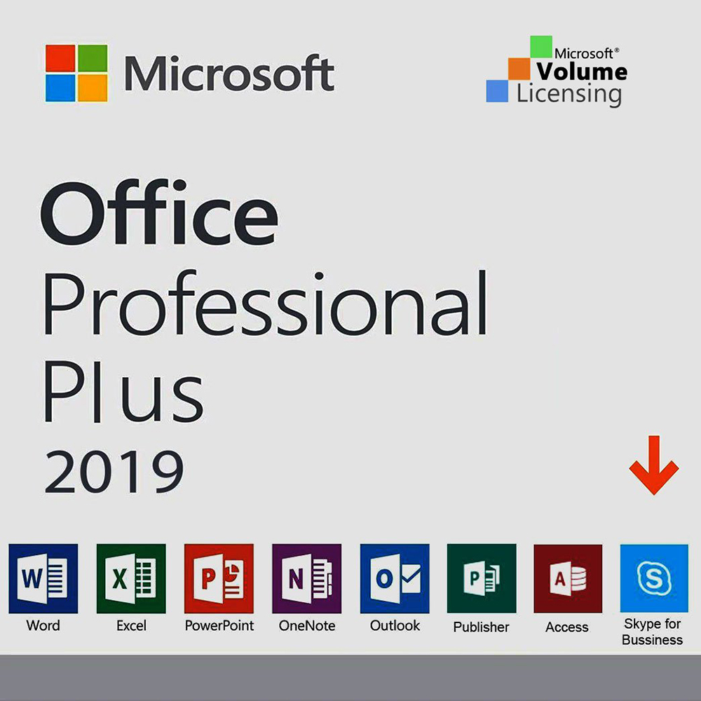 Оригинальный Microsoft Office 2019 Professional Plus Key 100% онлайн Активация Office 2019 Pro Plus Лицензия 1 шт.