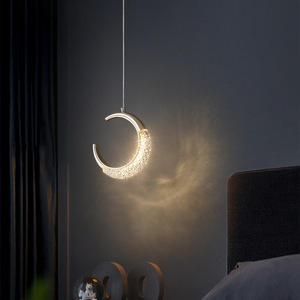 Lámpara Colgante LED Minimalista Nórdica con Diseño de Menisco, Iluminación Decorativa para Mesita de Noche, <span class=keywords><strong>Hotel</strong></span>, Restaurante, Bar - Product Image 1