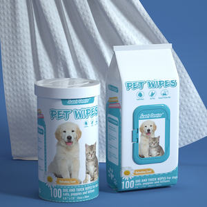Animaux de compagnie chats chiens nettoyage lingettes humides après miction papier doux larme cul yeux larmes <span class=keywords><strong>dents</strong></span> doigt soins de santé hygiène pattes caca - Product Image 3