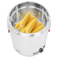 Chaudière à eau 20L 30L 40L 50L 60L 80L avec plaque vapeur grande capacité machine à cuire à la vapeur de maïs pour maïs fruits de mer poisson