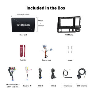 Autoradio Android Youducar 10 pouces pour Honda Civic 2006-2011, Apple CarPlay, Android Auto, GPS, Stéréo de <span class=keywords><strong>voiture</strong></span> - Product Image 2