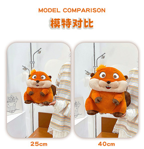 Peluche Beaver Mabel avec logo personnalisé, ours en peluche <span class=keywords><strong>King</strong></span> George, poupée en peluche, coussin doux de dessin animé, cadeau, décoration de canapé et de maison - Product Image 5