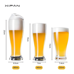 Ly bia thủy tinh borosilicat cao cấp 350ml, logo tùy chỉnh, bền, đồ dùng quán bar thương mại, đặt hàng số lượng lớn cho quán rượu, quán ăn - Product Image 4