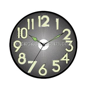 Horloge murale design moderne de haute qualité de 10 pouces horloge murale en verre luminescent - Product Image 1
