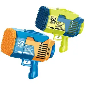 132 lubang pistol gelembung Bazooka untuk anak-anak permainan luar ruangan mainan berkemah pesta kedatangan plastik pabrik grosir kotak hadiah baru uniseks