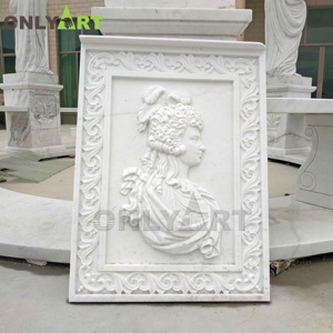 Decorazione di pietra bianca con Design personalizzato di alta qualità con disegno personalizzato scultura in rilievo dell'uomo - Product Image 1