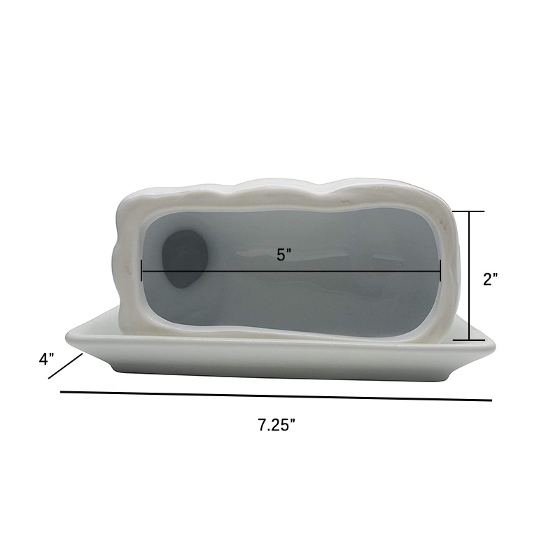 やわらかな白釉の手作りバターディッシュ 箔 プレート 18cm 単品 | toumei online store