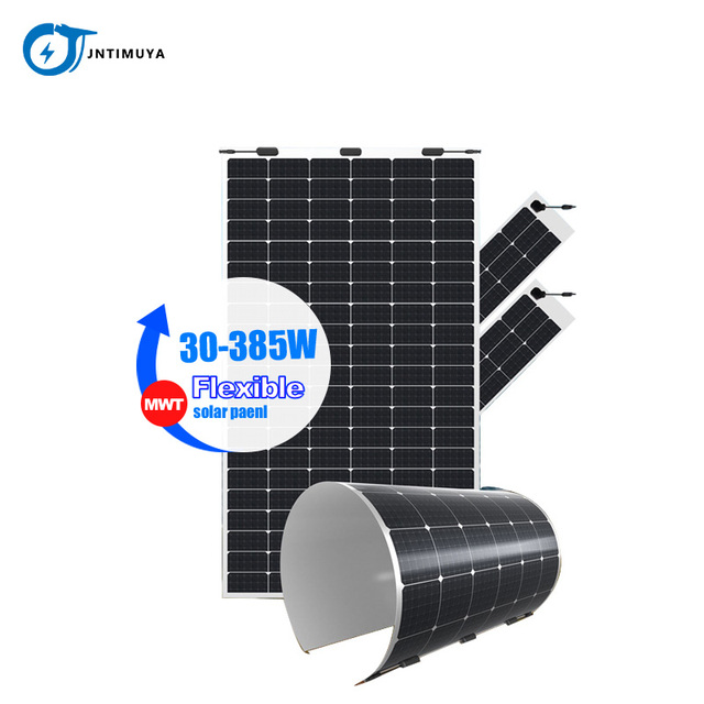 JNTMIUYA OEM MWT Flexible Solar Panel 100W 150W 380W 18V 12V for RV Boat Yacht Power Generator Station Supply Mono Cells Panel