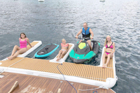 Plateforme flottante gonflable InflaToGo pour jet-skis, taille OEM pour parcs aquatiques