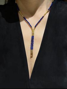 Pendentifs en <span class=keywords><strong>Lapis</strong></span> <span class=keywords><strong>Lazuli</strong></span> Naturel pour Collier, Bracelets Perlés en Argent Sterling S925 avec Breloques, Bijoux en Cristal - Product Image 6