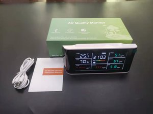 Monitor de Calidad del Aire Interior 11 en 1, Analizador de Gases CO2, PM2.5, TVOC, HCHO, Detector, Monitorización en Tiempo Real, Exportación de Datos, Descarga, OEM y ODM - Product Image 6