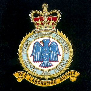 Écusson brodé en dentelle de haute qualité RAF FLYING TRAINING COMMAND, à coudre, en tissu, design circulaire de luxe pour vêtement - Product Image 1