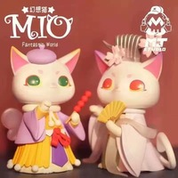 Figurine de chat en PVC de la série Fantasy Cat, boîte mystère, jouet de collection animalier Kawaii, cadeau, stock, personnalisation OEM, vente en gros pour filles