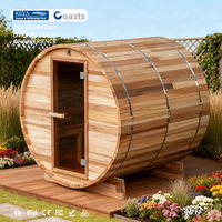 Hochwertige Elektrische Sauna für Draußen Runde Outdoor-Dampfkabine für Heim-Spa 2-Personen Trockensauna für den Außenbereich