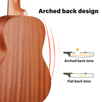 Astraea X1 AS30 Tenor 26 Inch Concert 23 Inch Baritone Ukulele Dewasa Hawaii Kayu Mahoni Lapisan Atas Kayu Lapis Finishing Matte 4 Senar Nilon