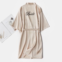 2024 mariée robe de nuit robe en Satin meilleure vente coloré décontracté demoiselle d'honneur matin porter léger