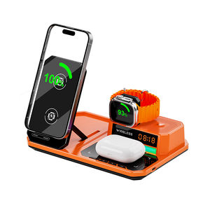 Caricabatterie Wireless C18 con orologio digitale multicolore RGB pieghevole 10W porta cellulare retrattile nuovo aggiornamento di ricarica - Product Image 2