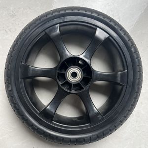 Roue en mousse PU de haute qualité 12 1/2x2 1/4 pouces, <span class=keywords><strong>prix</strong></span> usine, pour chariot à livres, chariot, fauteuil roulant, moyeu centralisé en PP, chariot pliant - Product Image 1