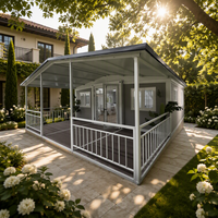 Maison conteneur pliable à double aile extensible, préfabriquée, modulaire, portable, mobile, mini-villa
