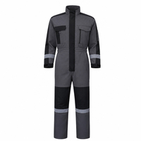 AI-MICH Combinaison de travail en toile grise durable, renforcée, pour mécanicien, fournisseur d'usine, logo personnalisé