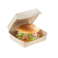 Boîte à sandwich en carton pour sushi, boîte thermique recyclable pour pâtisserie, emballage biodégradable, boîte à hamburger personnalisée
