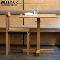Meubles WISEMAX, design simple, meubles commerciaux, table à manger en chêne massif, table ronde pour café, restaurant, hôtel