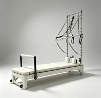Reformer de Pilates en aluminium avec tour, ensemble complet, machine d'exercice multifonctionnelle pour le renforcement du tronc, pour studio commercial et salle de sport
