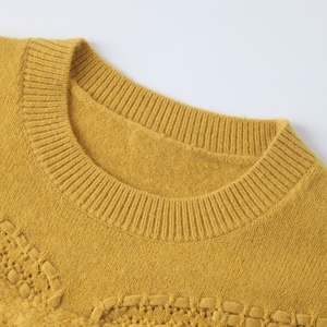 Fabricants de vêtements en tricot sur mesure, pulls en cachemire moelleux, pulls en acrylique floqués à col rond, pulls mexicains pour femmes - Product Image 3