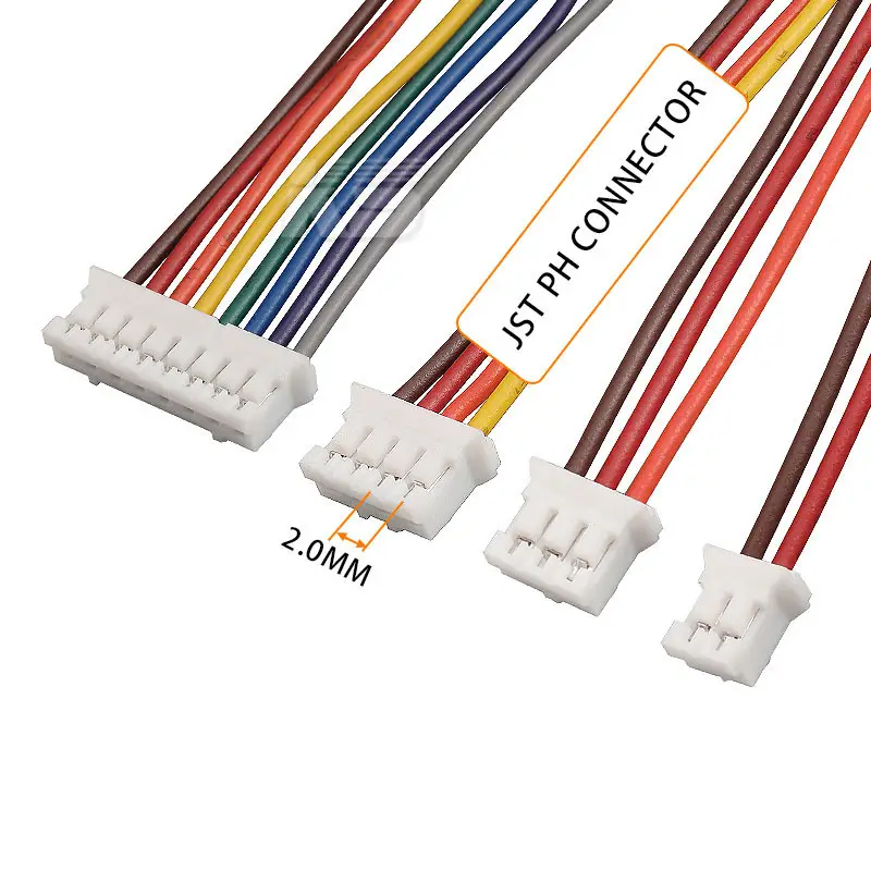 4pin 2.0 connector 3pin 2.0 pitch 5 pin cable connector set battery mini micro 3pin connector plug jst ph 2 2.0mm 2pin cable