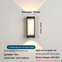 Lampe murale en aluminium et verre, étanche, moderne, minimaliste, blanc chaud, garantie, tension universelle, jardin, balcon