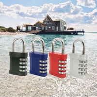 4-Digit Keyed Gym Door Lock Chrome-Plated Waterproof Security Fitness Locker Luggage Lock Zinc Alloy Slide Card Cheap Digit