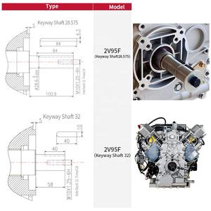 Belon Power 22HP 27HP 35HP petit moteur diesel marin avec boîte de vitesses démarrage électrique refroidi par air pour machines nouvel état - Product Image 6