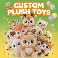 Peluche personnalisée de haute qualité sur le thème des animaux de la forêt, poupée en peluche de dessin animé OEM pour la promotion de marques, cadeau pour enfants et décoration de collection
