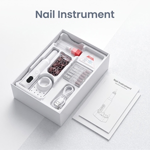 Ponceuse à ongles numérique sans fil en forme de stylo avec moteur sans balais, affichage numérique, plusieurs embouts, vitesse réglable, rechargeable par USB - Product Image 3