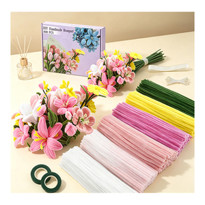 DIY <b>Craft</b> Set Chenille Fuzzy <b>Wire</b> For Educational Creative Projects And Beautiful Fuzzy <b>Wire</b> Flower Decorations At School - Product Image 4