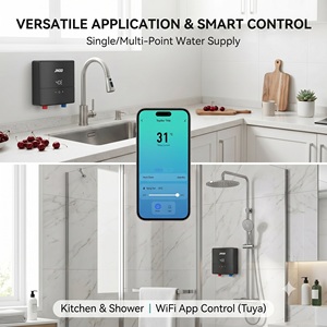 120V 220V Montaje en pared de baja potencia a pedido Calentador de agua caliente instantáneo eléctrico Cabezal de ducha de géiser de agua caliente sin tanque para debajo del fregadero - Product Image 5