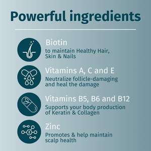 Bonbons gélifiés biologiques sans gluten, végétaliens, à la biotine et aux vitamines pour les cheveux, la <span class=keywords><strong>peau</strong></span> et les ongles, pour femmes et hommes, favorisent une croissance des cheveux plus rapide et des ongles plus forts - Product Image 3